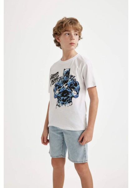 Erkek Çocuk Marvel Bisiklet Yaka Kısa Kollu Tişört C3103A824HS