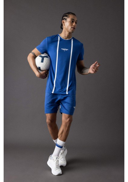 Fit Standart Fit Bisiklet Yaka Baskılı Kısa Kollu Sporcu Tişört B5020AX24SP