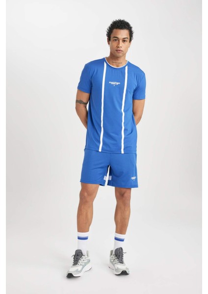 Fit Standart Fit Bisiklet Yaka Baskılı Kısa Kollu Sporcu Tişört B5020AX24SP