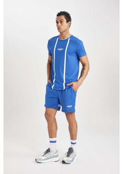 Fit Standart Fit Bisiklet Yaka Baskılı Kısa Kollu Sporcu Tişört B5020AX24SP