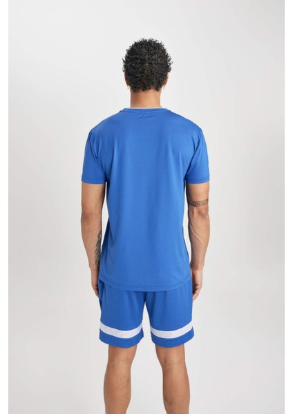 Fit Standart Fit Bisiklet Yaka Baskılı Kısa Kollu Sporcu Tişört B5020AX24SP