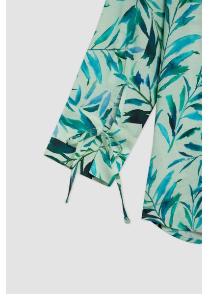 Regular Fit Desenli Uzun Kollu Gömlek C3820AX24SM