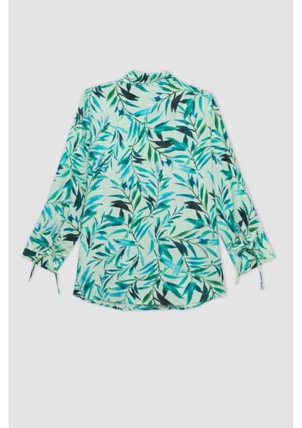 Regular Fit Desenli Uzun Kollu Gömlek C3820AX24SM