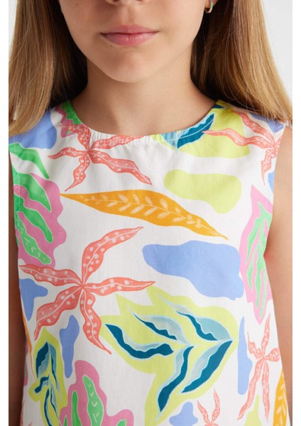 Kız Çocuk Desenli Kolsuz Bluz C5236A824SM