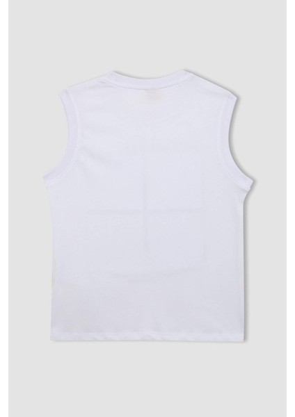 Erkek Çocuk 2'li Takım Baskılı Kolsuz Tişört Deniz Şortu C4571A824HS