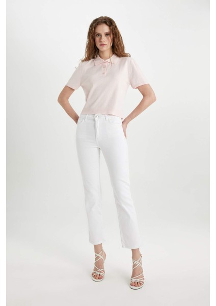 Regular Fit Polo Yaka Kısa Kollu Triko Tişört C4534AX24SM