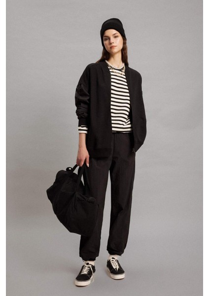 Jogger Eşofman Altı Basic Düz Beli Lastikli Ayarlanabilir Lastik Paçalı Cepli C0122AX24SP