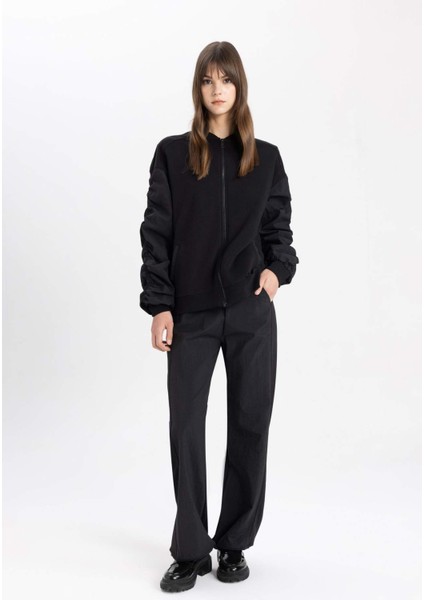 Jogger Eşofman Altı Basic Düz Beli Lastikli Ayarlanabilir Lastik Paçalı Cepli C0122AX24SP