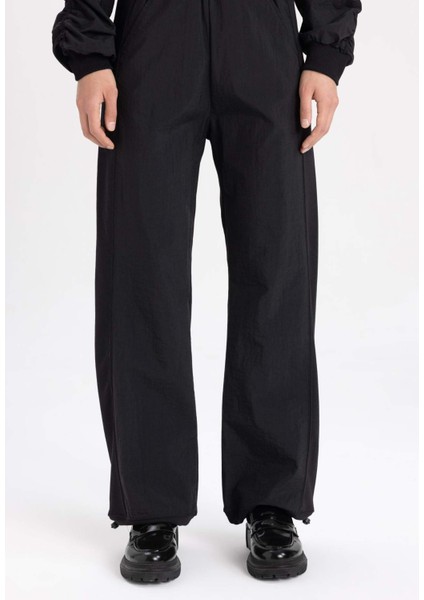 Jogger Eşofman Altı Basic Düz Beli Lastikli Ayarlanabilir Lastik Paçalı Cepli C0122AX24SP