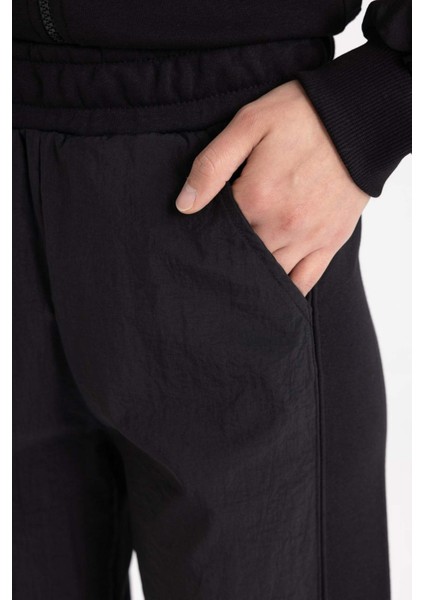 Jogger Eşofman Altı Basic Düz Beli Lastikli Ayarlanabilir Lastik Paçalı Cepli C0122AX24SP