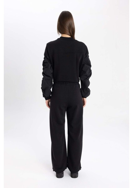 Jogger Eşofman Altı Basic Düz Beli Lastikli Ayarlanabilir Lastik Paçalı Cepli C0122AX24SP