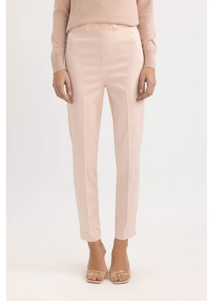 Sigaret Normal Bel Düz Paça Basic Düz Saten Kumaş Pantolon J8743AZ24SM