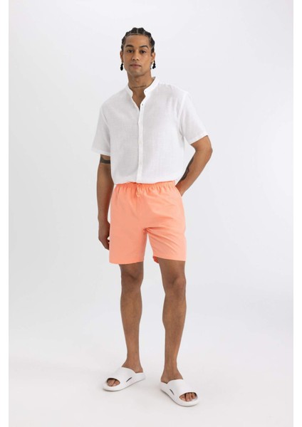 File Astarlı Kısa Boy Deniz Şortu N0132AZ24HS