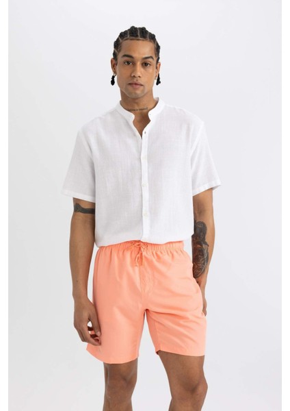 File Astarlı Kısa Boy Deniz Şortu N0132AZ24HS