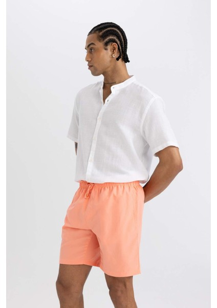 File Astarlı Kısa Boy Deniz Şortu N0132AZ24HS