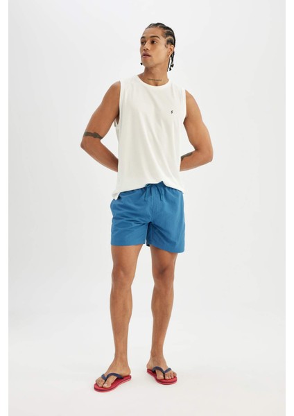 File Astarlı Kısa Boy Deniz Şortu B7244AX24HS