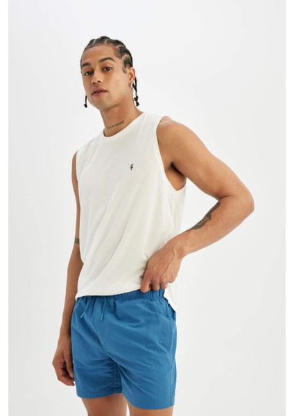 File Astarlı Kısa Boy Deniz Şortu B7244AX24HS