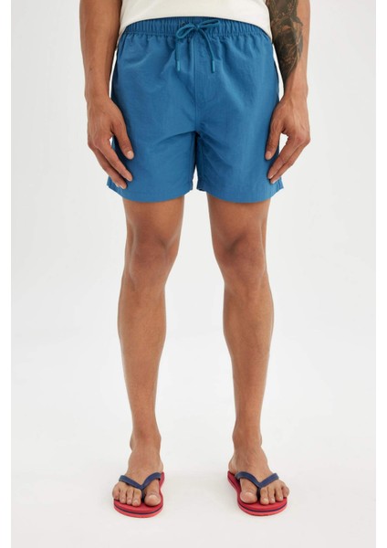 File Astarlı Kısa Boy Deniz Şortu B7244AX24HS