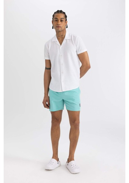 File Astarlı Kısa Boy Deniz Şortu N0131AZ24HS