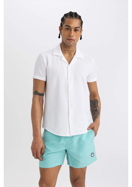 File Astarlı Kısa Boy Deniz Şortu N0131AZ24HS