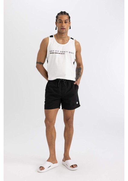 File Astarlı Kısa Boy Deniz Şortu N0131AZ24HS