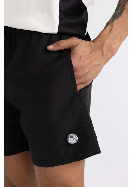 File Astarlı Kısa Boy Deniz Şortu N0131AZ24HS