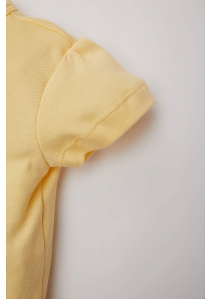 Kız Bebek Baskılı Kısa Kollu Şortlu Pijama Takımı