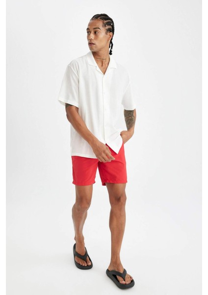 File Astarlı Kısa Boy Deniz Şortu N0132AZ24HS