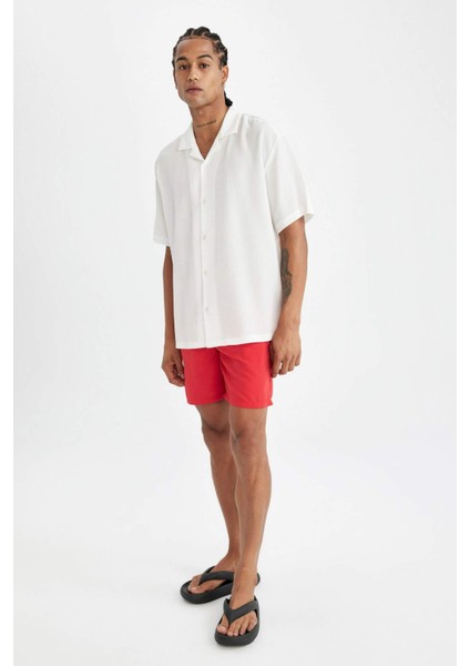 File Astarlı Kısa Boy Deniz Şortu N0132AZ24HS