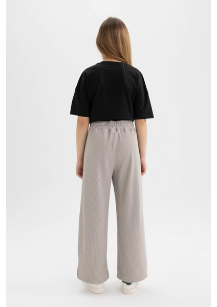 Kız Çocuk Straight Fit Waffle Pantolon C4596A824SM