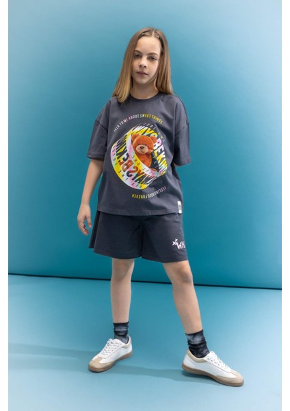 Kız Çocuk Baskılı Şort C5285A824SM