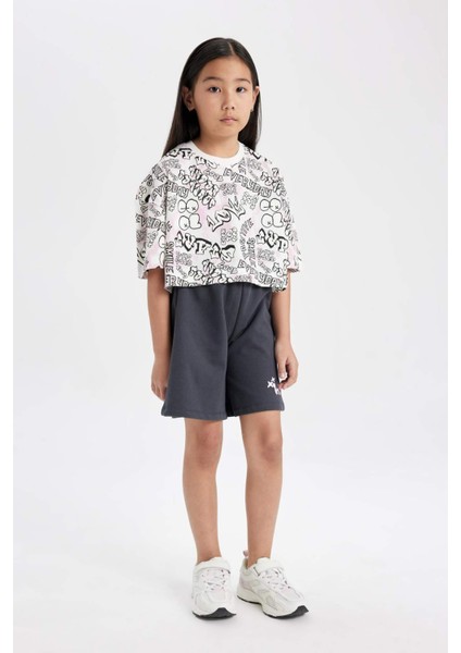 Kız Çocuk Baskılı Şort C5285A824SM