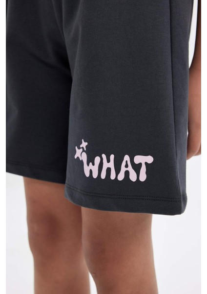 Kız Çocuk Baskılı Şort C5285A824SM