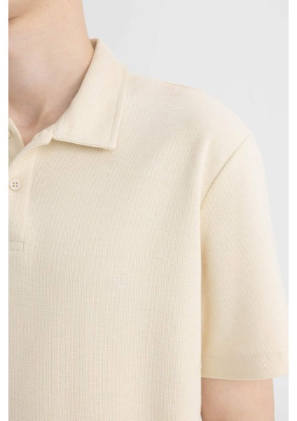 New Regular Fit Basic Düz Kısa Kollu Polo Tişört B4939AX24SP