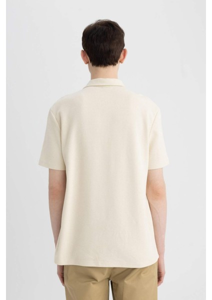 New Regular Fit Basic Düz Kısa Kollu Polo Tişört B4939AX24SP