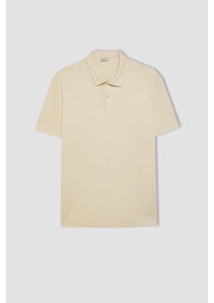 New Regular Fit Basic Düz Kısa Kollu Polo Tişört B4939AX24SP