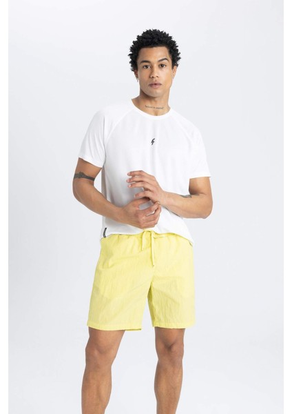 Fit Regular Fit Baskılı Kısa Boy Deniz Şortu B5991AX24HS