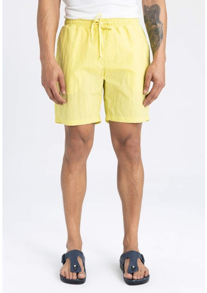 Fit Regular Fit Baskılı Kısa Boy Deniz Şortu B5991AX24HS