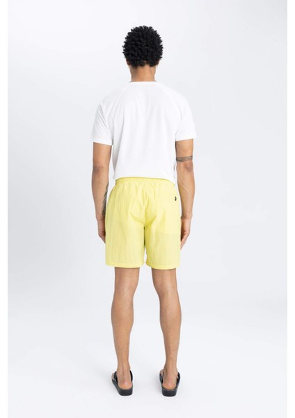 Fit Regular Fit Baskılı Kısa Boy Deniz Şortu B5991AX24HS