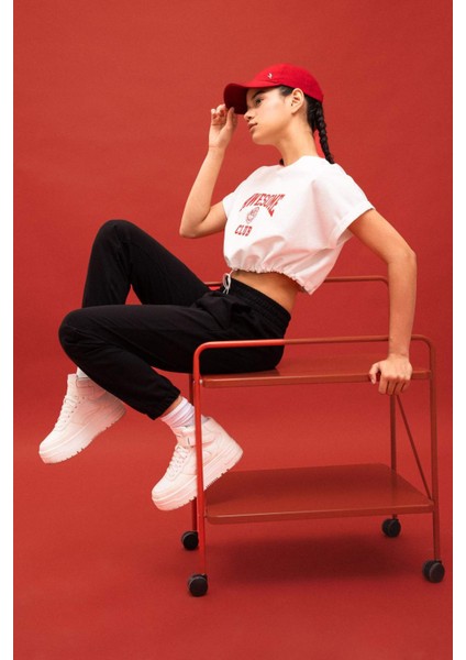 Fit Standart Fit Jogger Eşofman Altı Çift Cepli Beli Paçası Lastikli B8978AX24SM