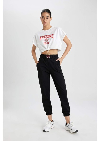 Fit Standart Fit Jogger Eşofman Altı Çift Cepli Beli Paçası Lastikli B8978AX24SM