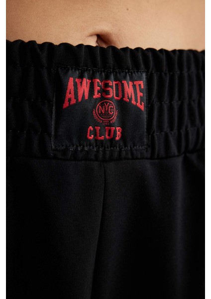 Fit Standart Fit Jogger Eşofman Altı Çift Cepli Beli Paçası Lastikli B8978AX24SM