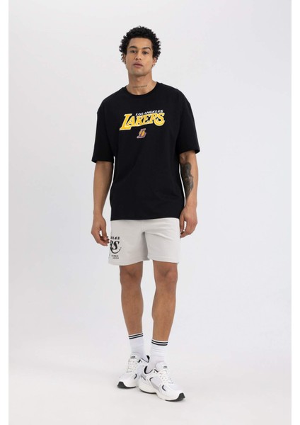Fit NBA Los Angeles Lakers Standart Fit Şort B9896AX24SM