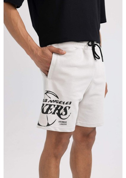 Fit NBA Los Angeles Lakers Standart Fit Şort B9896AX24SM