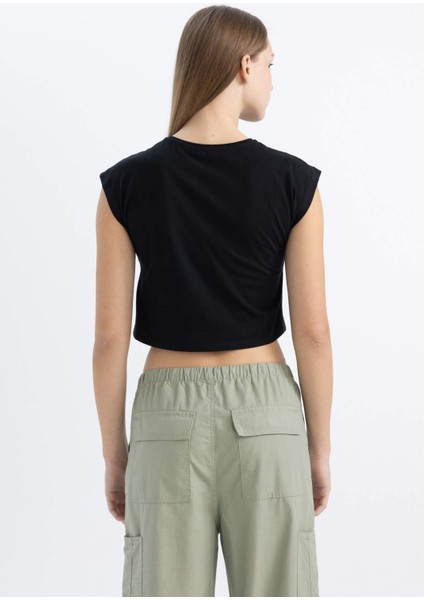 Coool Loose Fit Bisiklet Yaka Basic Düz Atlet C5338AX24SM