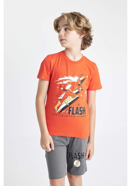 Erkek Çocuk The Flash Pijama Takımı Kısa Kollu Üst Şort C5598A824SM
