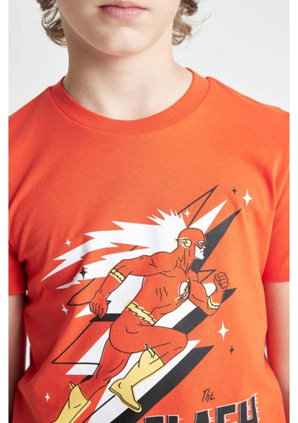 Erkek Çocuk The Flash Pijama Takımı Kısa Kollu Üst Şort C5598A824SM