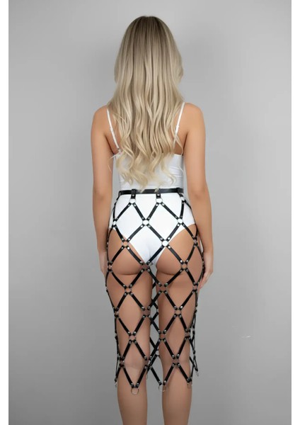 Harness Etek, Deri Örgü Harness Etek, Şık Tayt Üzeri Etek - BRF410 indirimleri
