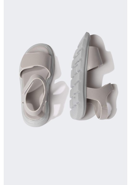 Kız Çocuk Cırt Cırtlı Tırtıklı Taban Suni Deri Sandalet C2802A824SM