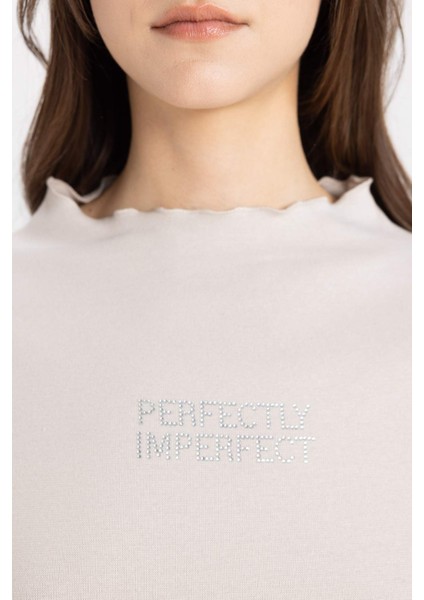 Bisiklet Yaka Basic Düz Uzun Kollu Tişört C5415AX24SP